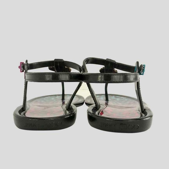 Jimmy Choo Rob Pruitt Leopard Print Jelly Sandal - Picture 4 of 6